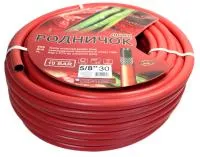 Шланг ПВХ поливочный армированный Родничок-Люкс 5/8" 25м (красный)
