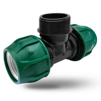 Тройник компрессионный Poelsan 25 x 1 ¼" x 25 с наружной резьбой