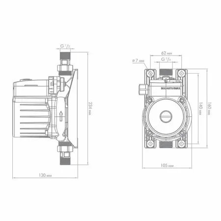 Повысительный насос Джилекс КОМФОРТ ПРО 25/9 